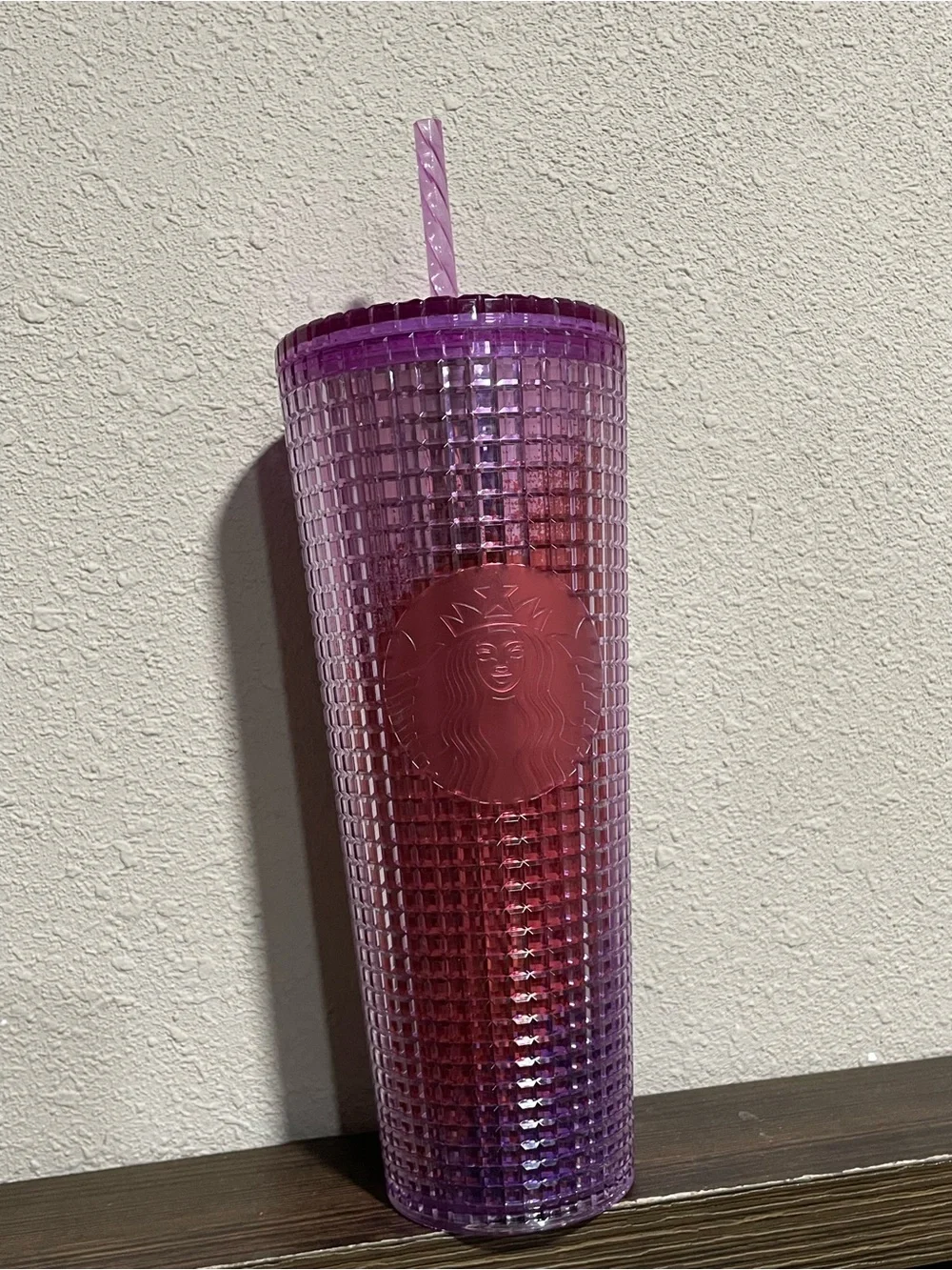 Starbucks Purple to Pink Studded Tumbler with Straw